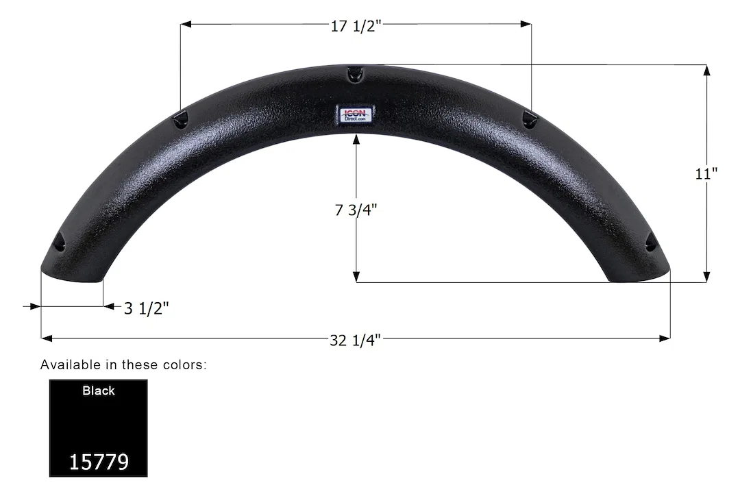15779 – ICON Fender Skirt, Vehicle Fitment: Various Jayco Highland Ridge And Starcraft Models 32-1/4 Inch Length x 11...